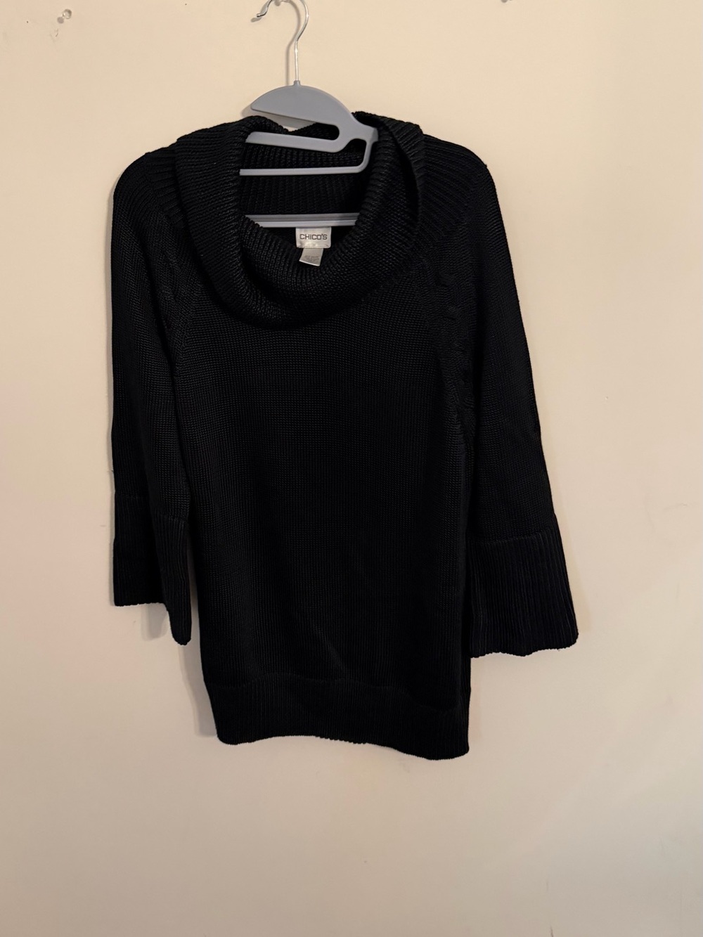 Chico's Black Cowl Neck Sweater